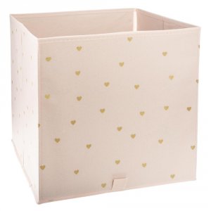 Bac de rangement rose coeur