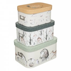 Lot de 3 boîtes de rangement forêt Atmosphera for kids
