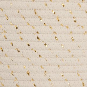 Lot de 3 paniers coton lurex beige Atmosphera for kids