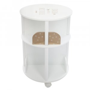 Bibliothèque enfant ronde blanche et rose Atmosphera for kids