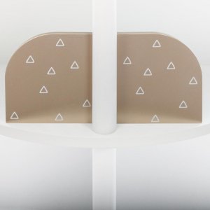 Bibliothèque enfant ronde blanche et rose Atmosphera for kids