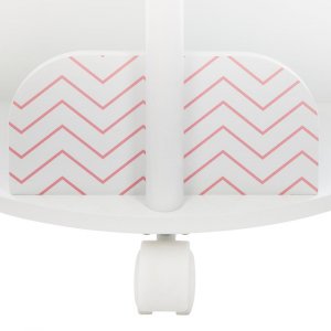 Bibliothèque enfant ronde blanche et rose Atmosphera for kids