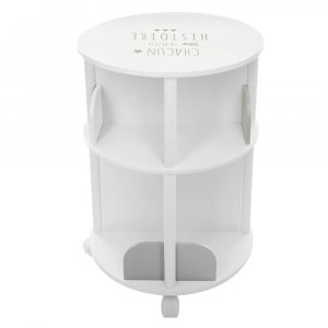 Bibliothèque enfant ronde blanche et grise Atmosphera for kids