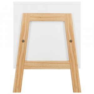 Bibliothèque enfant double casier blanc et bois Atmosphera for kids