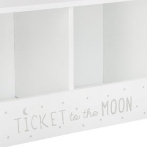 Bibliothèque enfant double casier blanc et bois Atmosphera for kids