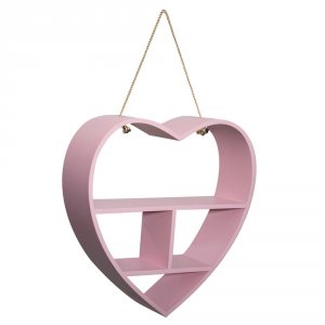 Etagère murale coeur rose