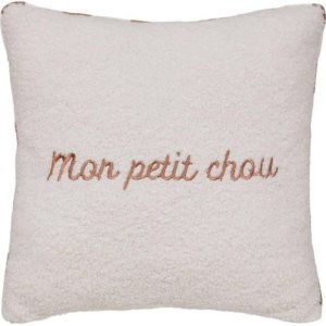 Coussin réversible jaiko bouclette et rayures 40 x 40 cm Atmosphera for kids