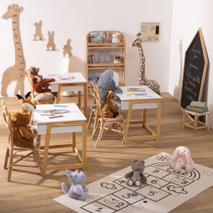 Bureau bois et blanc Atmosphera for kids