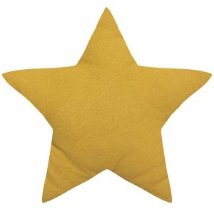 Coussin enfant oya étoile jaune moutarde Atmosphera for kids