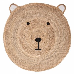 Tapis enfant rond ø100 cm ourson jute Atmosphera for kids