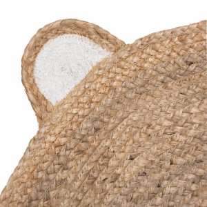 Tapis enfant rond ø100 cm ourson jute Atmosphera for kids