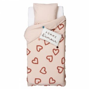 Parure de lit enfant 140x200 cm coeur Atmosphera for kids