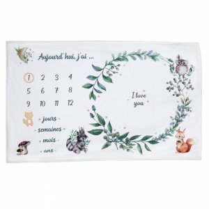 Couverture étape bébé 80x120 cm nature - modèle aléatoire Atmosphera for kids