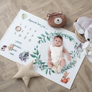 Couverture étape bébé 80x120 cm nature - modèle aléatoire Atmosphera for kids