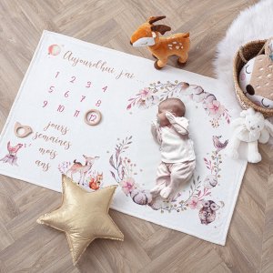 Couverture étape bébé 80x120 cm nature - modèle aléatoire Atmosphera for kids