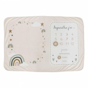 Couverture étape bébé 80x120 cm arc-en-ciel Atmosphera for kids