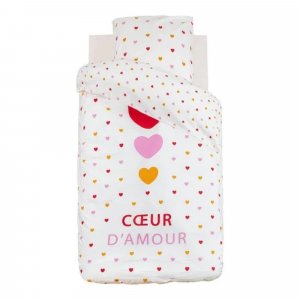 Parure de lit imprimée amour 140 x 200 cm Atmosphera for kids