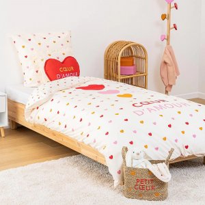 Parure de lit imprimée amour 140 x 200 cm Atmosphera for kids