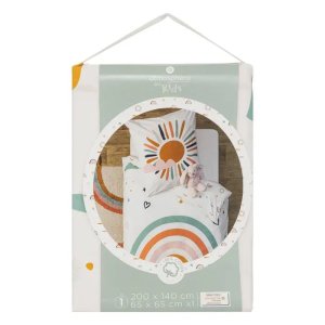 Parure de lit imprimée arc en ciel 140 x 200 Atmosphera for kids