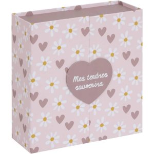 Coffret de naissance souvenirs cœurs 9 tiroirs Atmosphera for kids