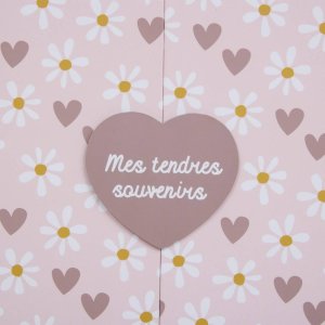 Coffret de naissance souvenirs cœurs 9 tiroirs Atmosphera for kids