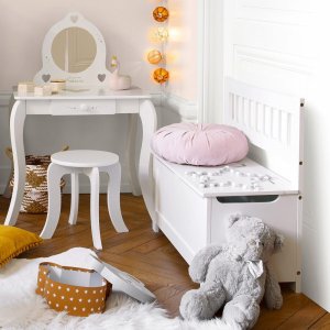 Banc avec coffre à jouet blanc Atmosphera for kids