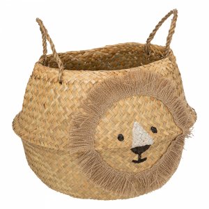 Panier de rangement pliant roseau lion Atmosphera for kids