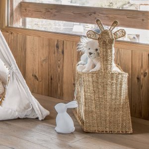 Panier de rangement girafe jacinthe Atmosphera for kids