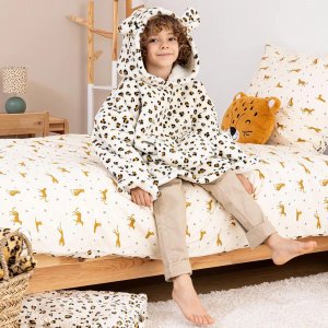Poncho à capuche léopard flanelle Atmosphera for kids