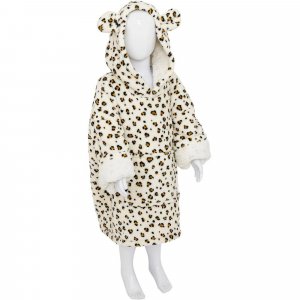 Poncho à capuche léopard flanelle Atmosphera for kids