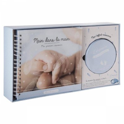 Coffret album de naissance + boîte à empreinte - modèle aléatoire