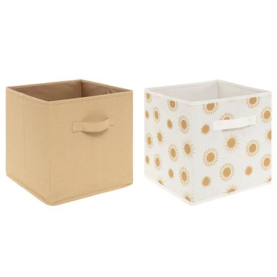 Lot de 2 bacs de rangement enfant soleil