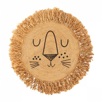 ATMOSPHERA FOR KIDS Tapis enfant rond ø90 cm lion jute
