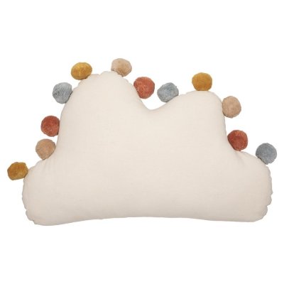 Coussin enfant nuage pompons