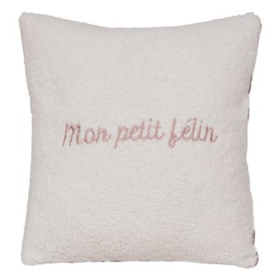 Coussin réversible jaiko mon petit félin 40 x 40 cm
