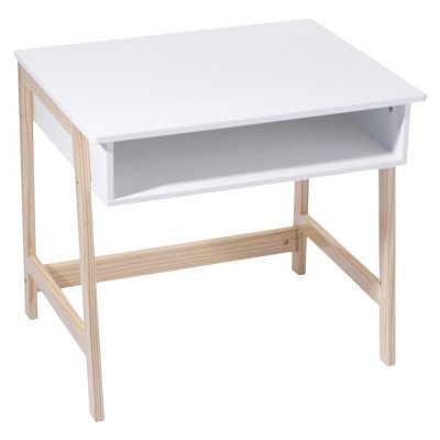 Bureau bois et blanc