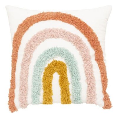 Coussin enfant 38x38 cm arc-en-ciel