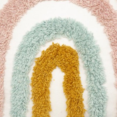 Coussin enfant 38x38 cm arc-en-ciel