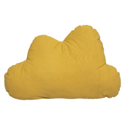 Coussin enfant oya nuage jaune moutarde