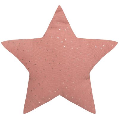 Coussin enfant oya étoile rose terracotta