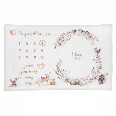 Couverture étape bébé 80x120 cm nature - modèle aléatoire