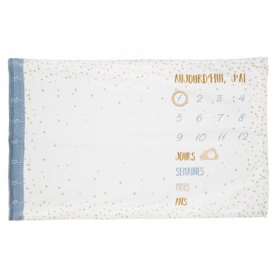ATMOSPHERA FOR KIDS Couverture étape bébé 80x120 cm étoile - modèle aléatoire