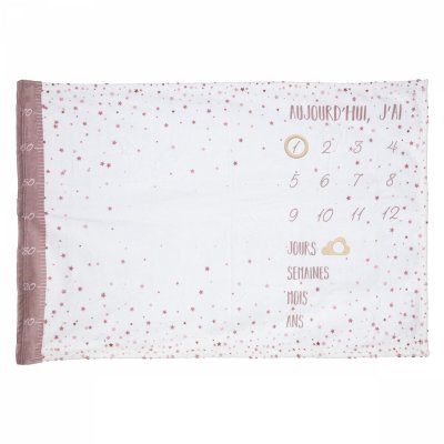 Couverture étape bébé 80x120 cm étoile - modèle aléatoire