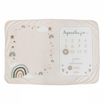 Couverture étape bébé 80x120 cm arc-en-ciel
