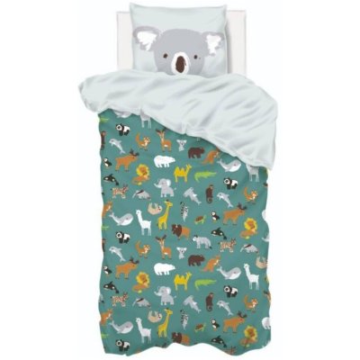 Parure de lit enfant 140x200 cm carte du monde