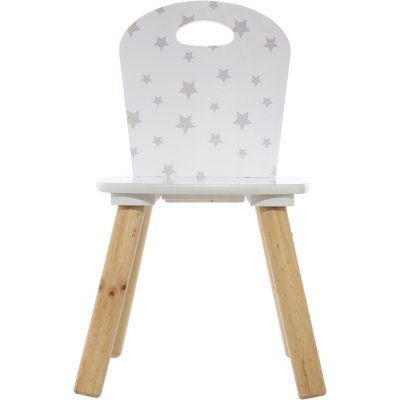 Chaise enfant douceur blanche étoiles grises