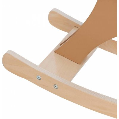 Bascule en bois cheval marron