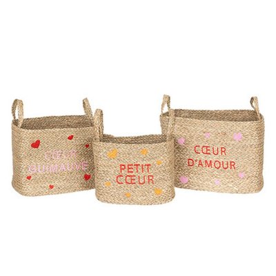 Lot de 3 paniers amour