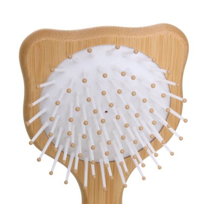 Brosse à cheveux en bambou panda