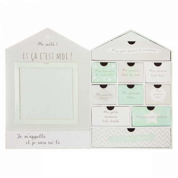 Coffret de naissance 10 tiroirs maison - modèle aléatoire Atmosphera for kids